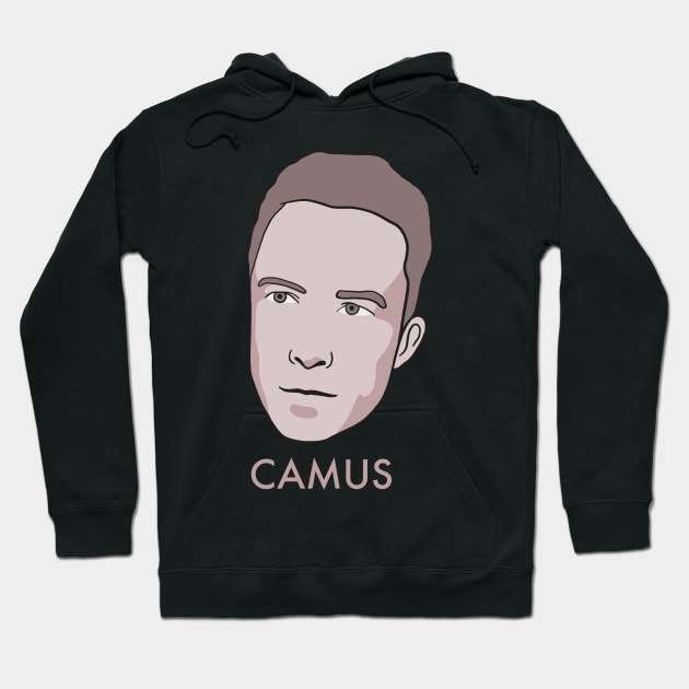 Portrait of Albert Camus - French Philosophy Existentialist Hoodie by isstgeschichte